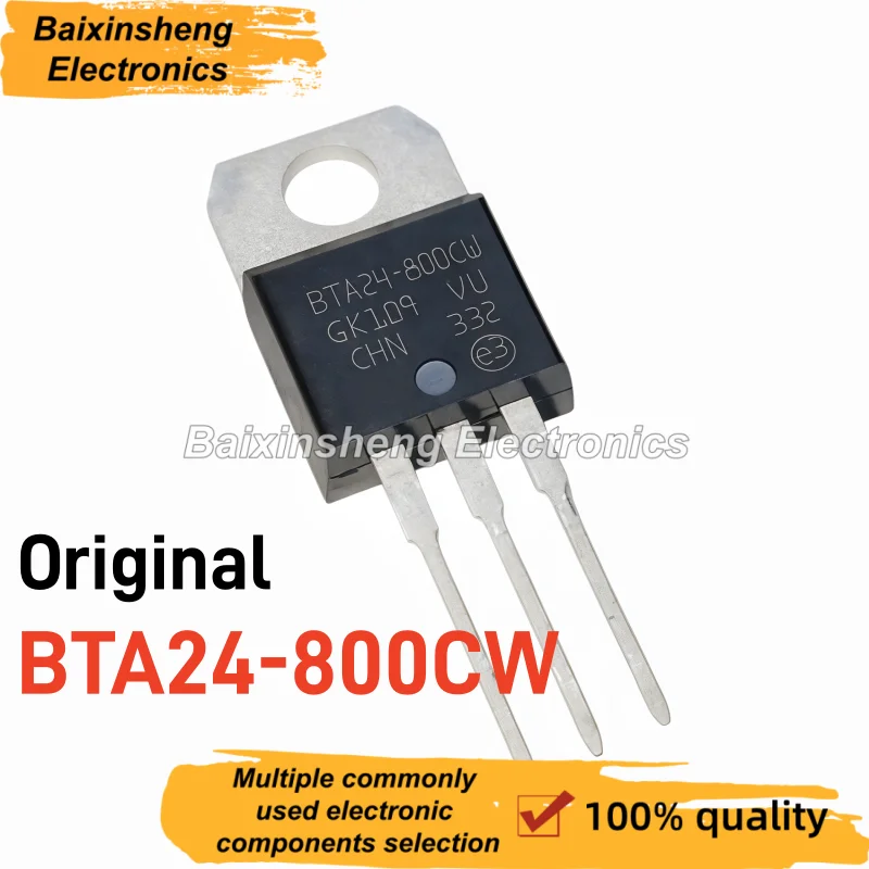 10PCS New/Original BTA24-800CW TO-220 25A 800V Triac Bidirectional Thyristor Electronic Components