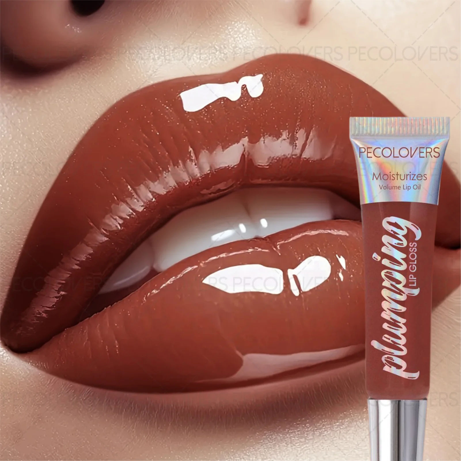 1pc Pecolover Glitter vloeibare lippenstift - Langdurige parelmoer lipgloss, glanzende crème lipglazuur voor alle huidtypes