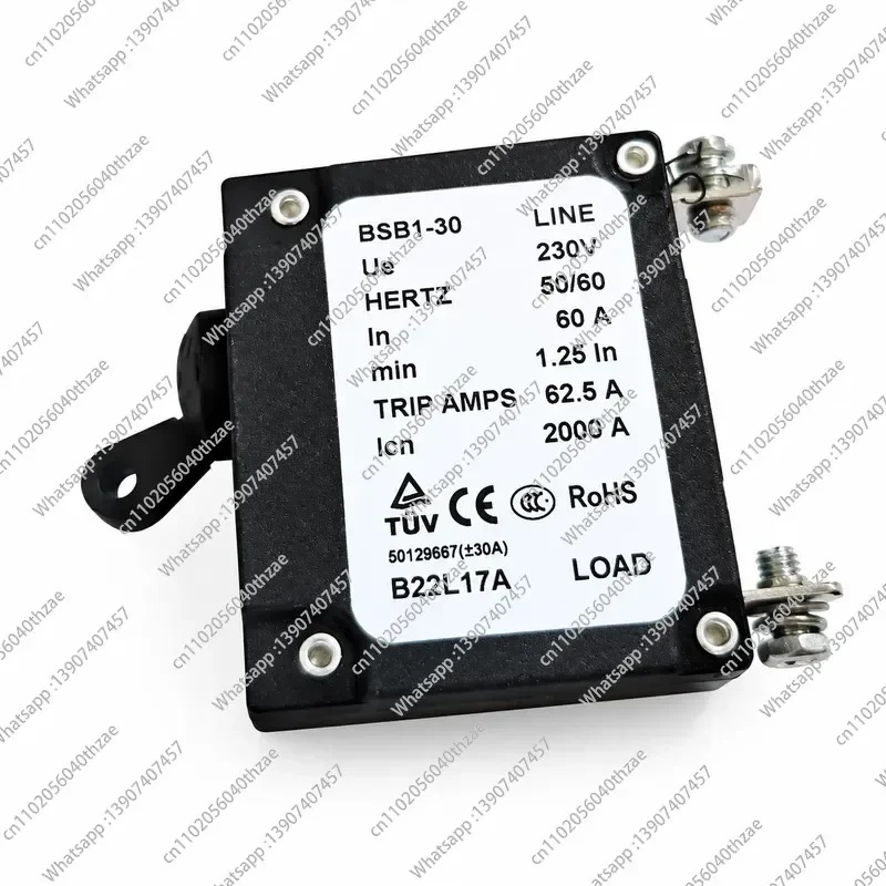 BSB1-30 CIRCUIT BREAKER AMPS IN 8A 10A 12A 13A 14A 15A 18A 19A 20A 21A 23A 25A 29A 32A 33A 36A 38A 40A 42A 45A 50A