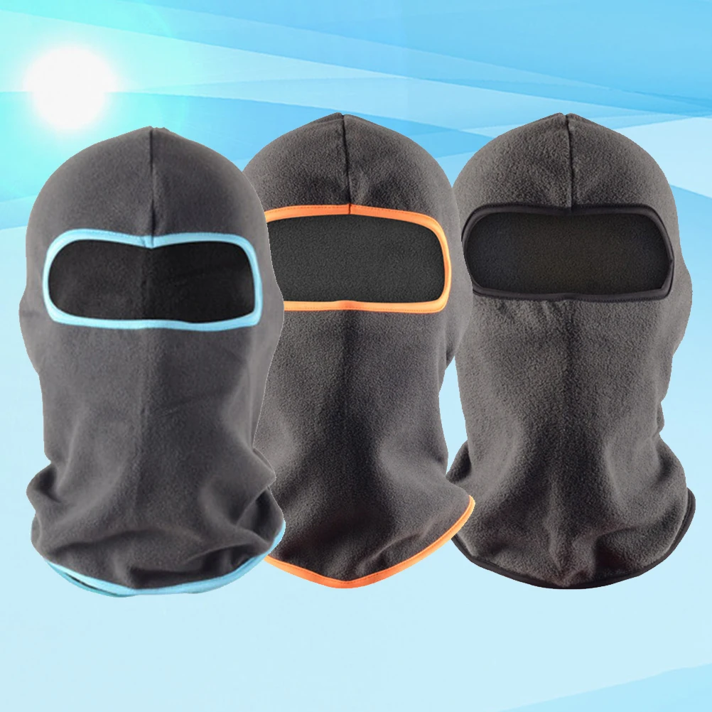 3 قطعة قناع وجه دافئ مقاوم للرياح من الصوف القطبي غطاء وجه كامل لركوب الدراجات والتزلج وركوب الدراجات والصيد والرياضات الخارجية