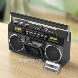 Retro Nostalgic Old-fashioned Magnetic Tape Recorder Multi-function Bluetooth Speaker FM Radio HIFI Sound Quality Bass Regulatio