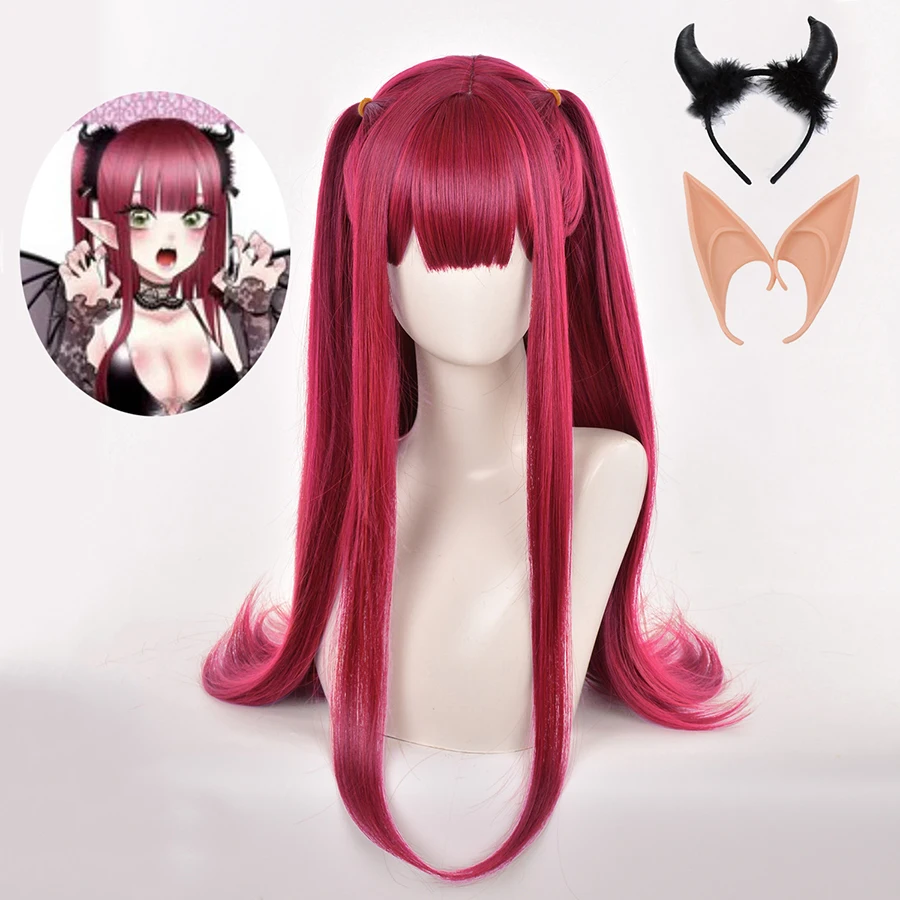 Marin Kitagawa Cosplay Perücke Anime mein Kleid Liebling Rizu Kyun Cosplay lange rote Perücke synthetisches Haar Teufel Oufits Halloween Perücken