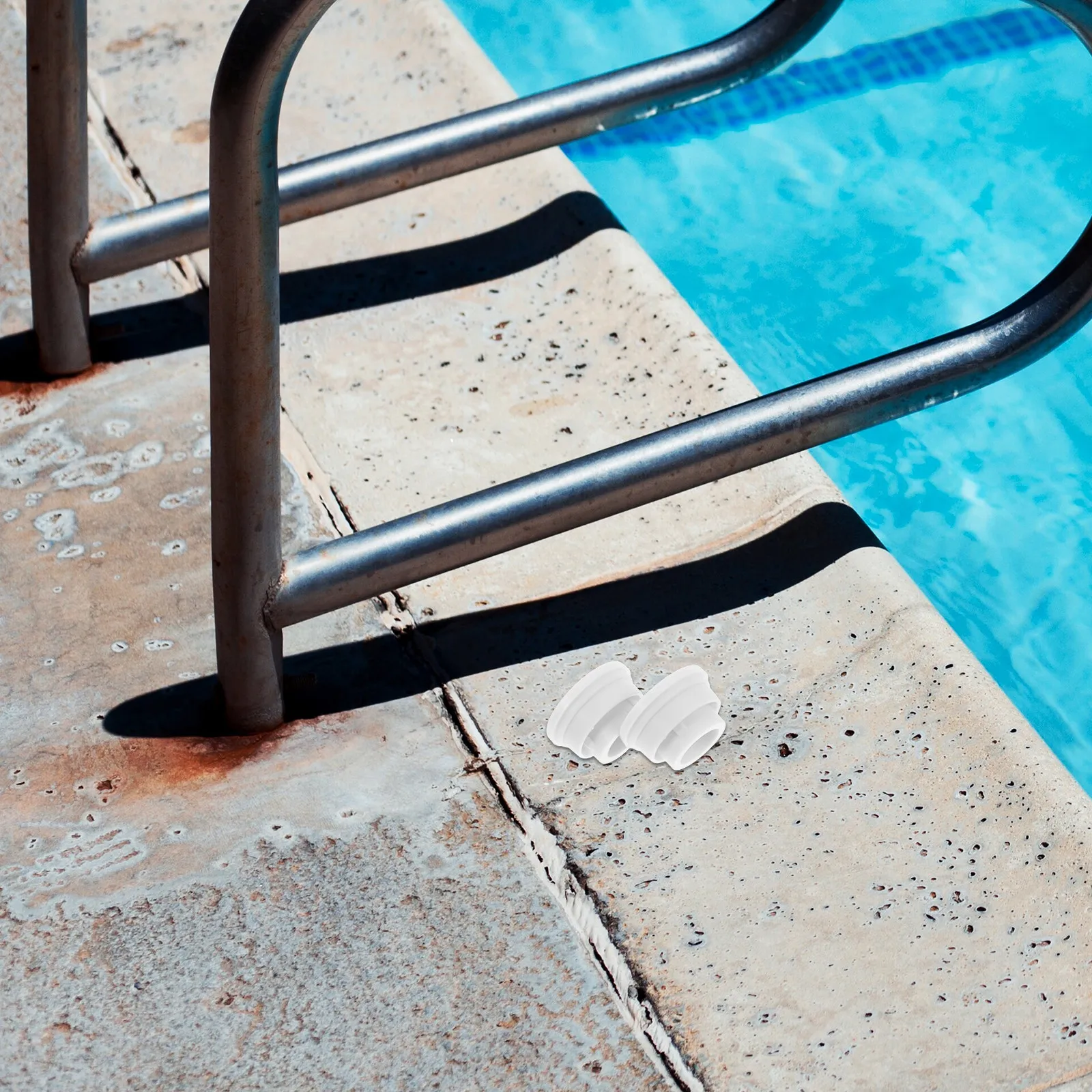 

2Pcs Rubber Pool Ladder Bumpers Modern Caps for Inground Above Ground Swimming Pools Safety Stabilizer Guard