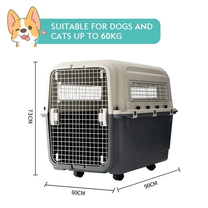 Wholesale regulated Airline Shipping Approved travel Transport Box portable durable cat pet dog cages carrier