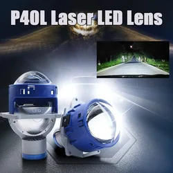 P40L 3 Inch Bi-Led Laser Headlight LED Bulb 140W 45000LM Hyperboloid Beam Projector Lens Car HD Lenses Retrofit Automotive 2PCS