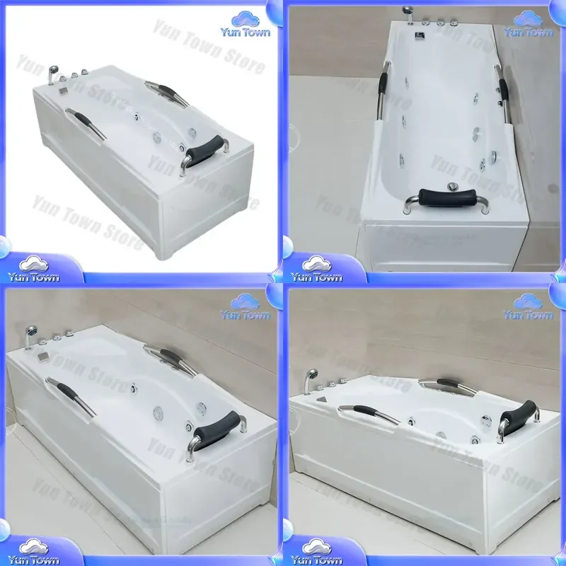 for Japan Tub Massage Tub 54 Inch Hydromassage Bathtub for Bathroom Spa Jacuzzi Soaking Tub Modern Freestanding Acrylic