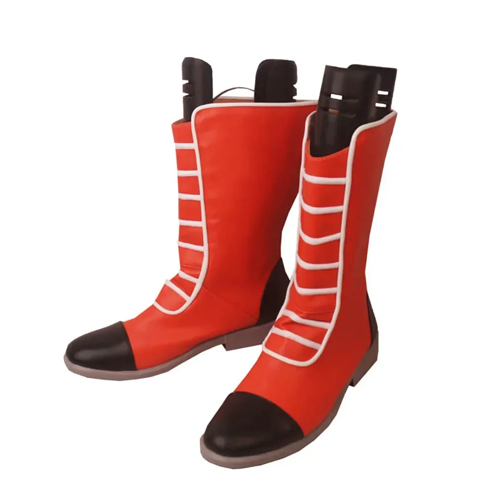 JOJO's Bizarre Adventure: Diamond is Unbreakable – Akira Otoishi Cosplay Stiefel – individuelle rote Schuhe – jede Größe erhältlich