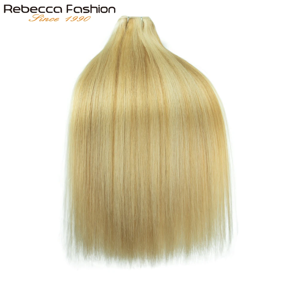 Brazilian Straight Hair Double Drawn Natural Human Hair Weave Bundles Remy Honey Blonde P6/613 P8/613 P27/613 Hair Extensions