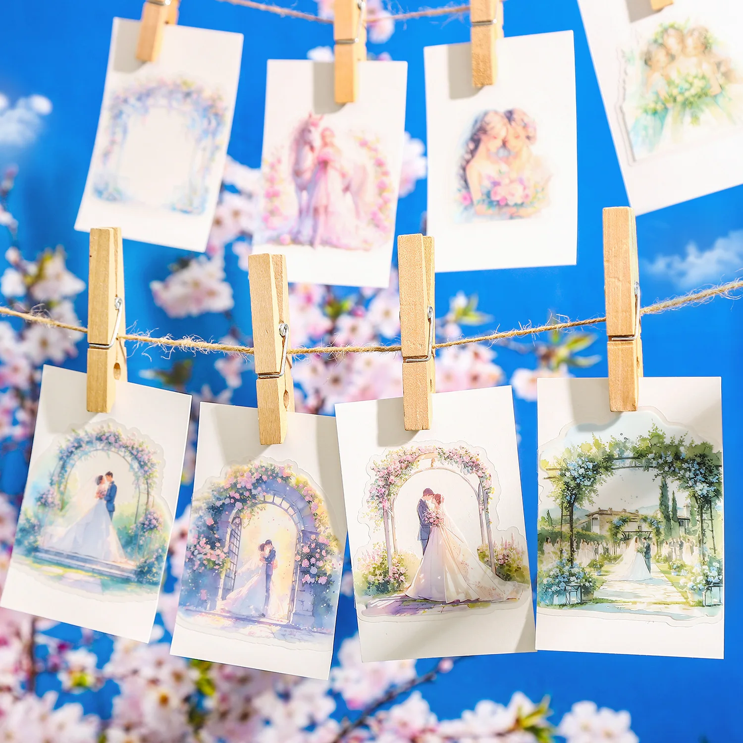 15pcs/1lot Kawaii Stationery Stickers  wedding march Decorative Mobile Stickers Scrapbooking