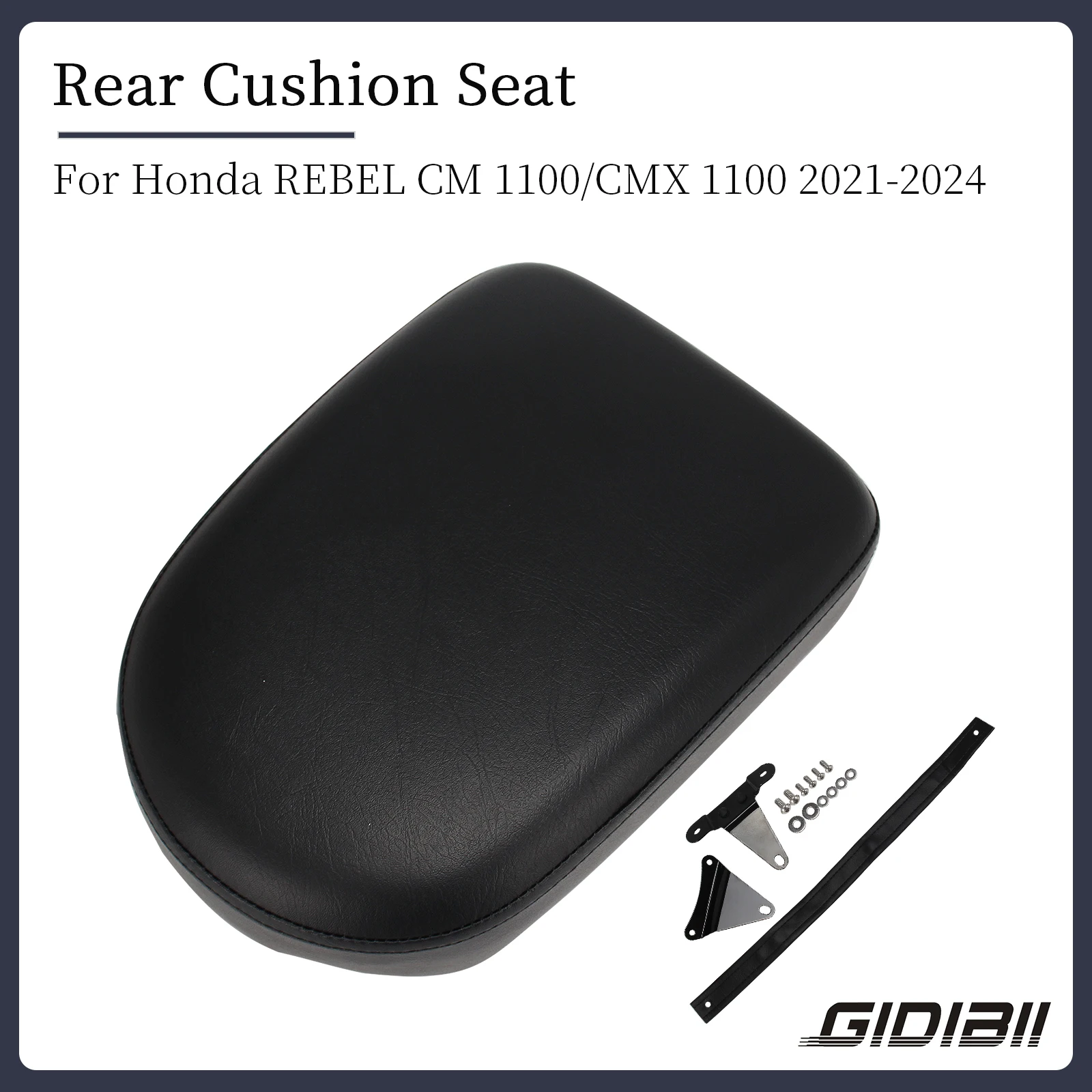 

1 Set Synthetic Leather Rear Passenger Seat For Honda REBEL CMX 1100 CM 1100 2021-2024 Cushion Pillion Pad Black