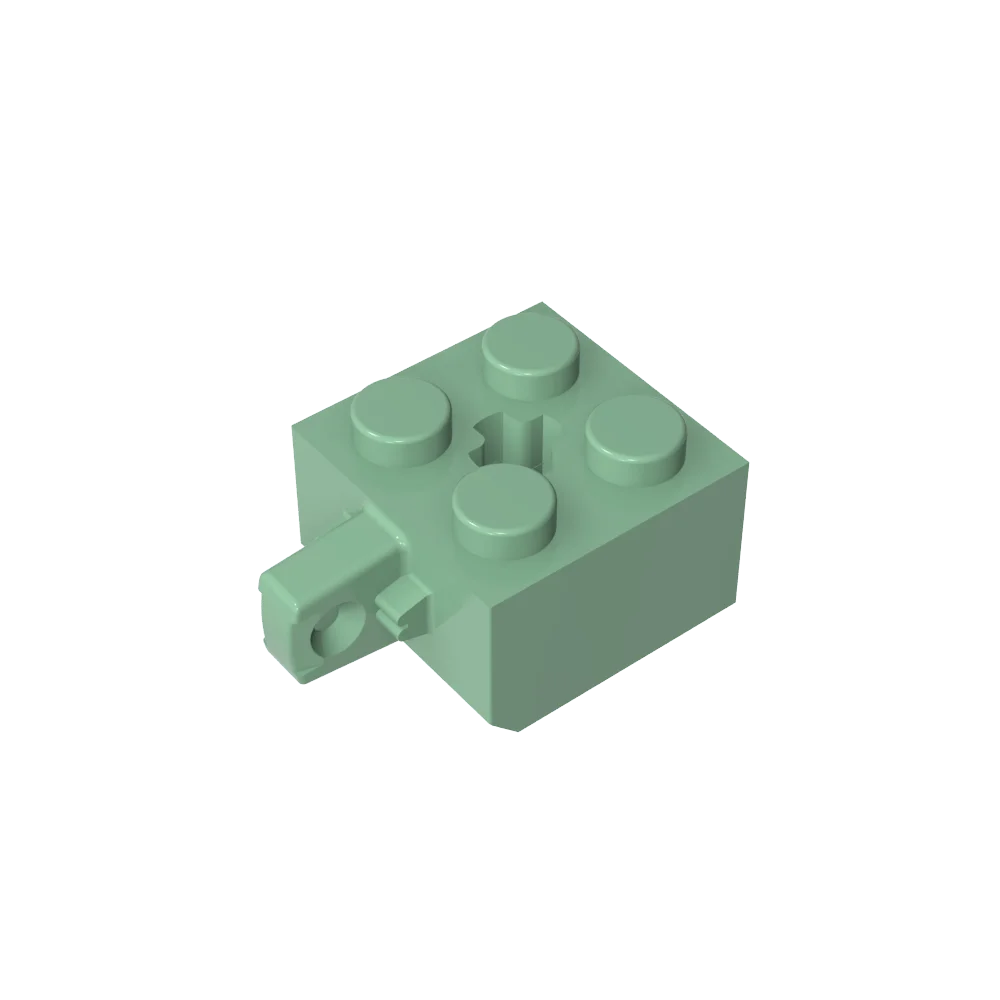 Gobricks GDS-1082 Scharnier 2 x 2 Verriegelung mit 1 Finger vertikal [ohne Achsloch] kompatibel mit Lego 30389 Bausteinen Technik