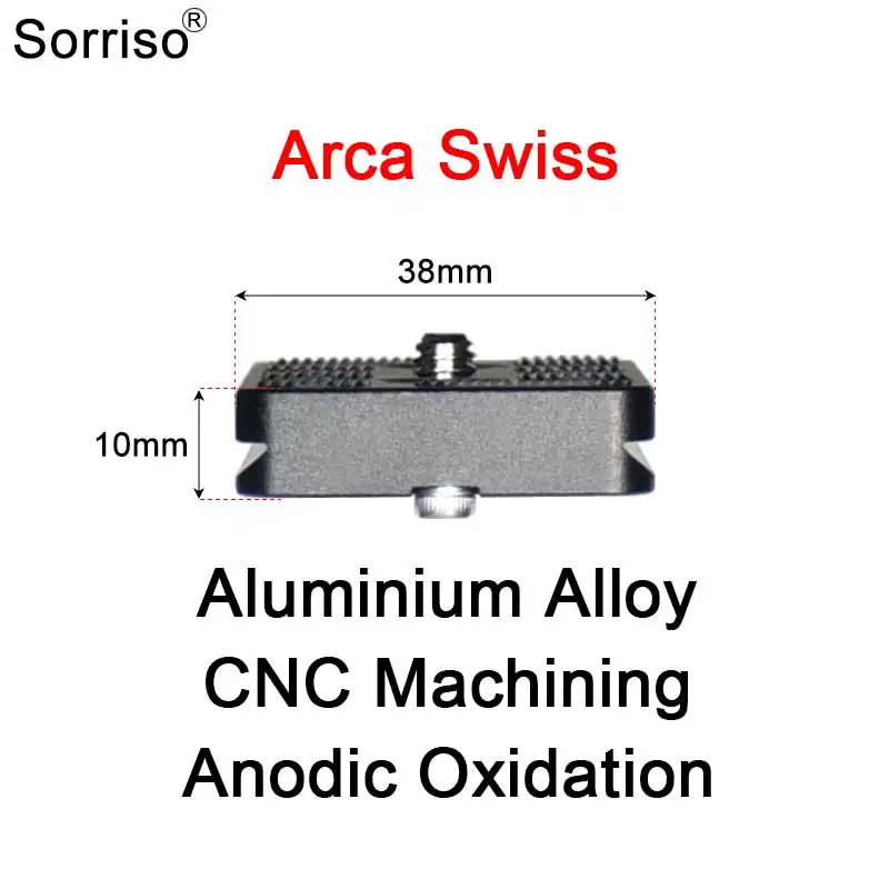 العالمي Arca السويسري 38 مللي متر معدن سبائك الألومنيوم Dslr كاميرا ترايبود الكرة رئيس الإفراج السريع لوحة المشبك محول تركيب ل Gimbal
