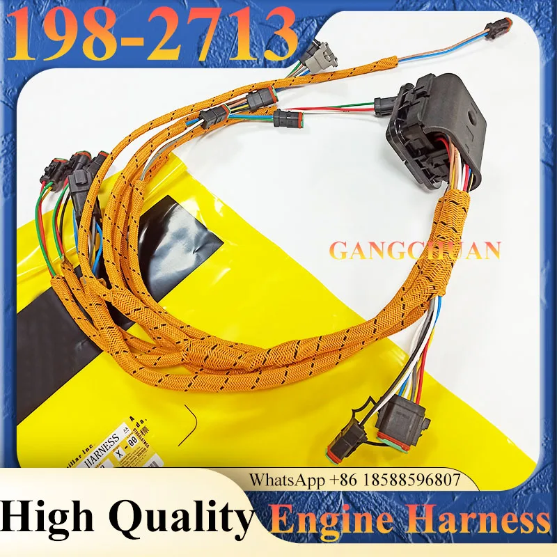For C7 Engine E324D E325D E329D Engine Wire Harness 198-2713 1982713 Excavator Wiring Cable Replacement