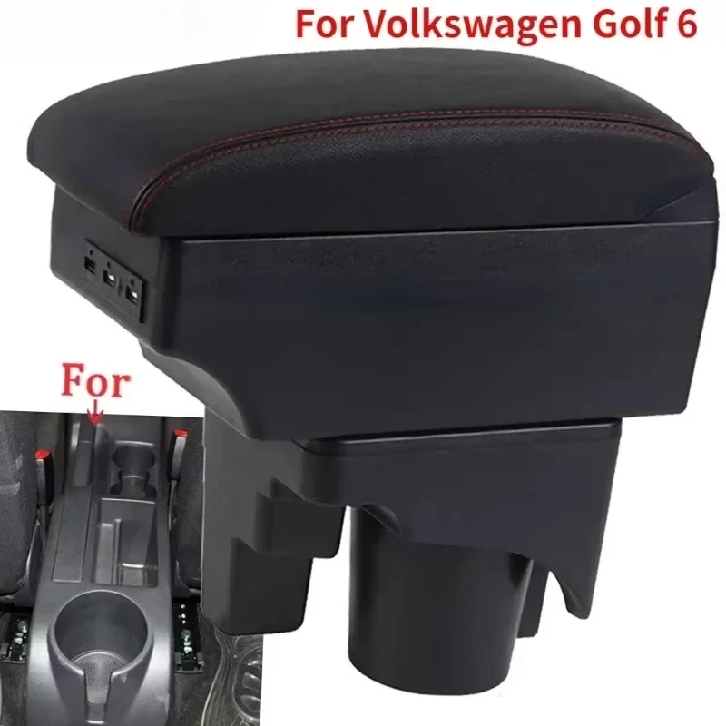 

NEW Luxury For Volkswagen Golf 6 Armrest Box For VW Golf 6 Golf 5 Mk6 MK5 Jetta 5 Car Armrest For VW Sagitar Interior details