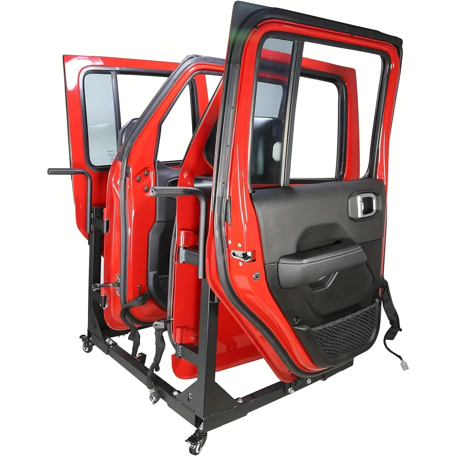 

2026 New, Door Storage Rack - Removable Cart Door Bracket Sliding Bracket Suitable for Jeep for Wrangler TJ YJ JK JL and