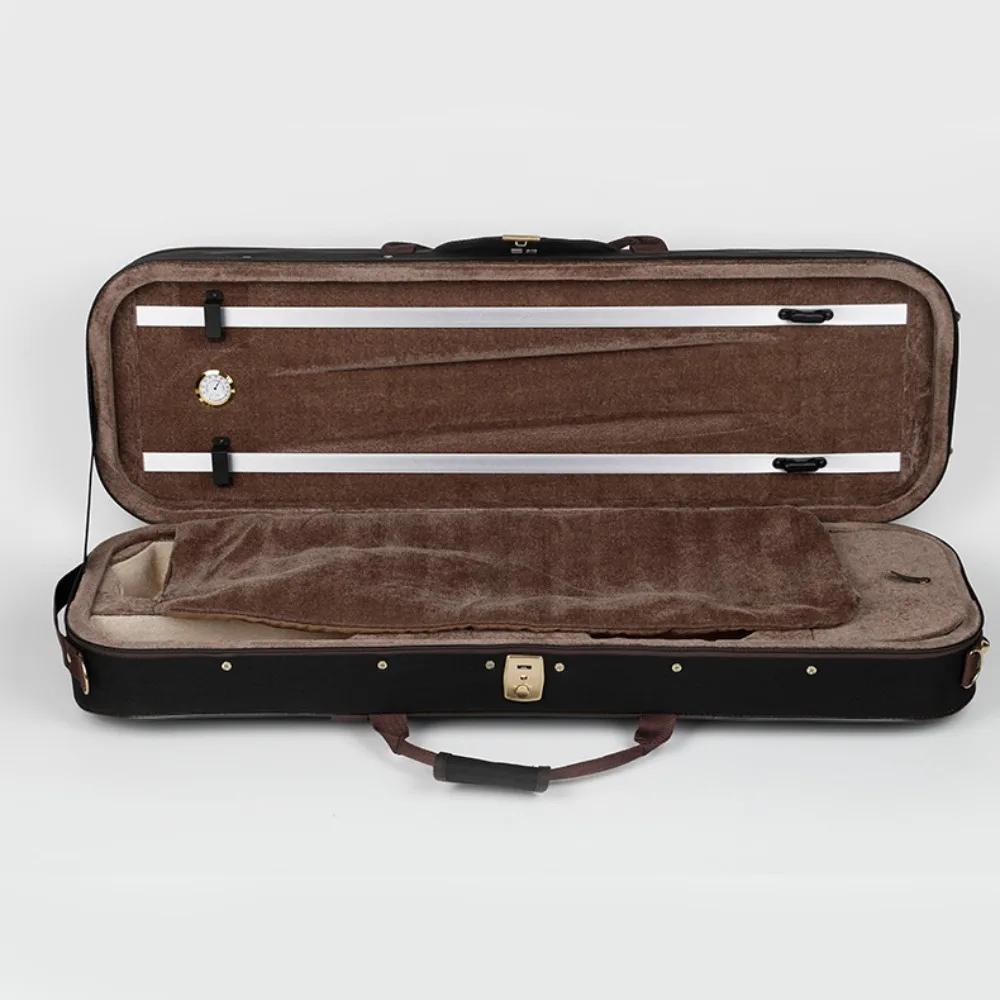 Hard Shell Violin Case 4/4 3/4 1/2 1/4 1/8 Shockproof Portable Carry Violin Storage Box with Velvet Lining Outdoor Performanc