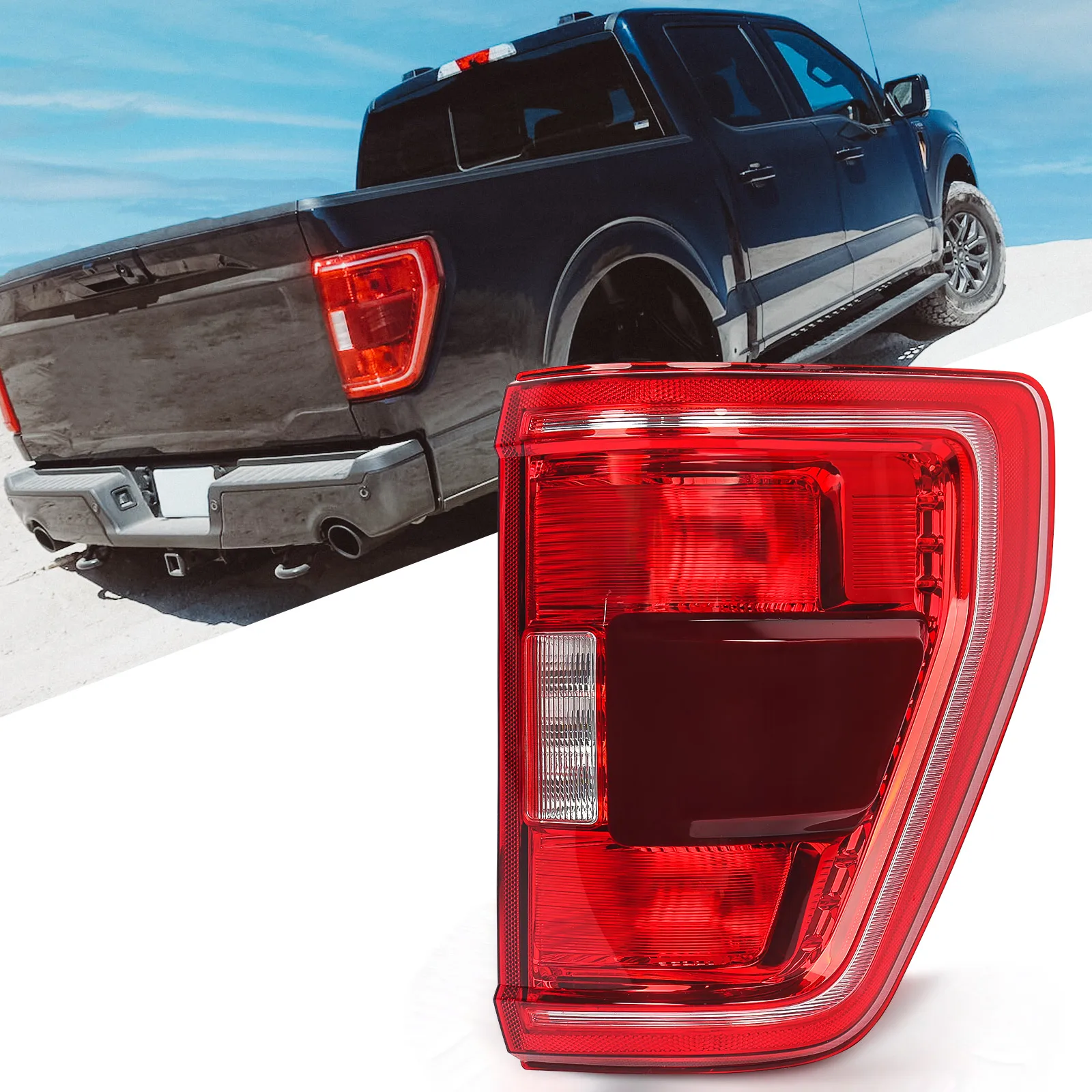 For Ford F-150 F150 XL|XLT 2021-2023 Light Taillight  With blind spot detection FO2819159 ML3Z13405C