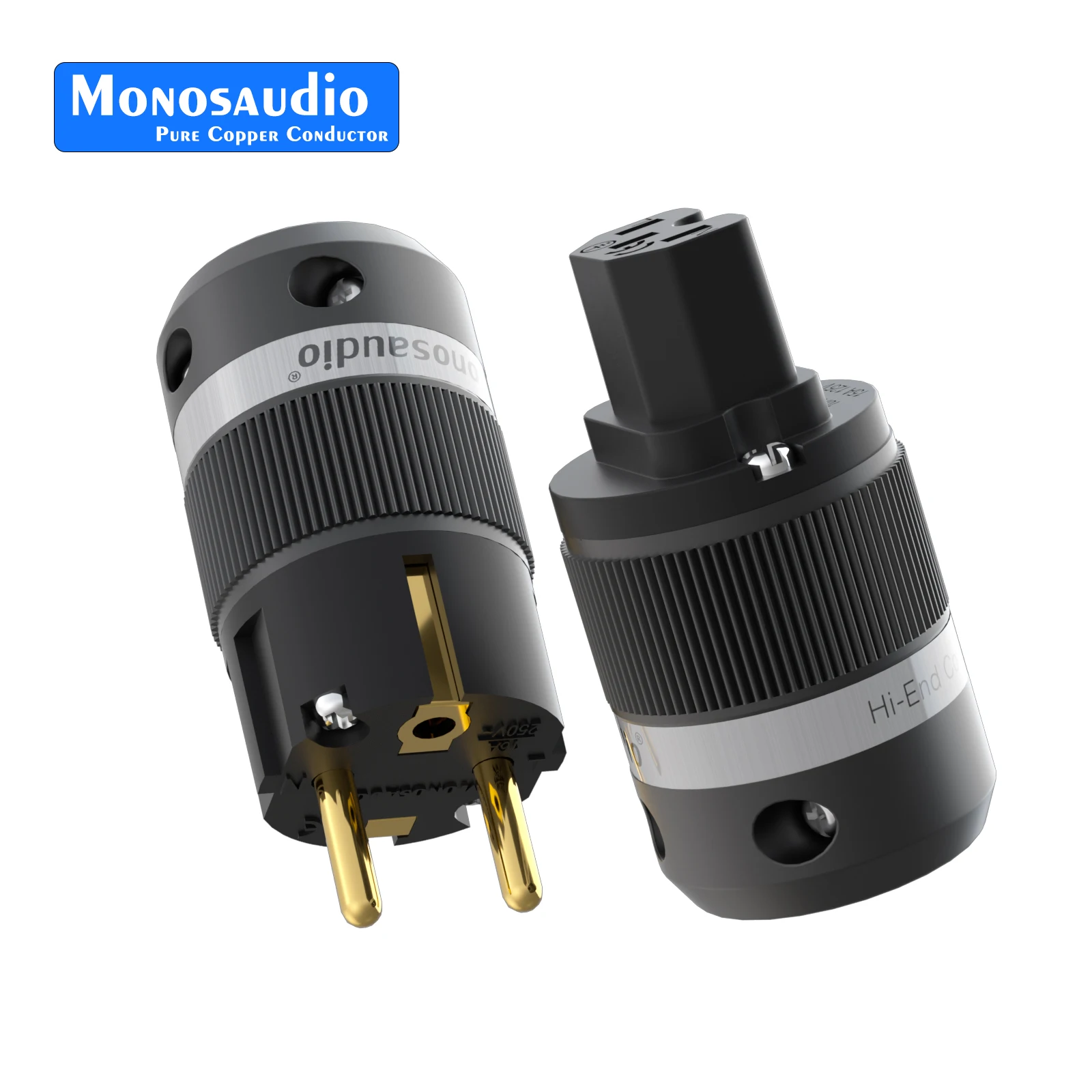 

Monosaudio E100G/F100G 99,998% чистая медь, 24-каратное золото, разъем питания Schuko, гнездовой разъем IEC C15