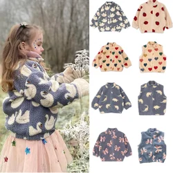 Children's Jacket 2024 Fall And Winter New Fashion Cartoon Cute Girl Jacket Cotton Warm Leisure Boys Jacket Children's Clothing