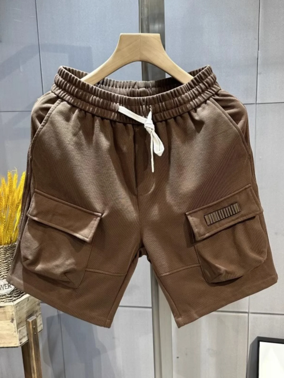 

Loose Fit American Retro Men's orts Summer Trendy Workwear Five-Quarter Pants Multiple kets Large Size 300 Pou