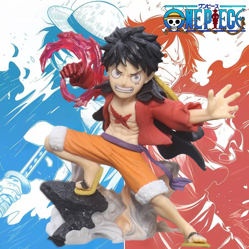 

One Piece The Island Of Ghosts Battle Series 9.5cm Ryou Luffy Figure Anime Periphery Cool Model Toys Desktop Ornaments Gifts