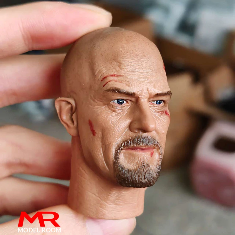 1/6 Scale Mr. White Bryan Cranston Damaged Normal Head Sculpt Carving Model Fit 12'' Male Soldier Action Figure Body