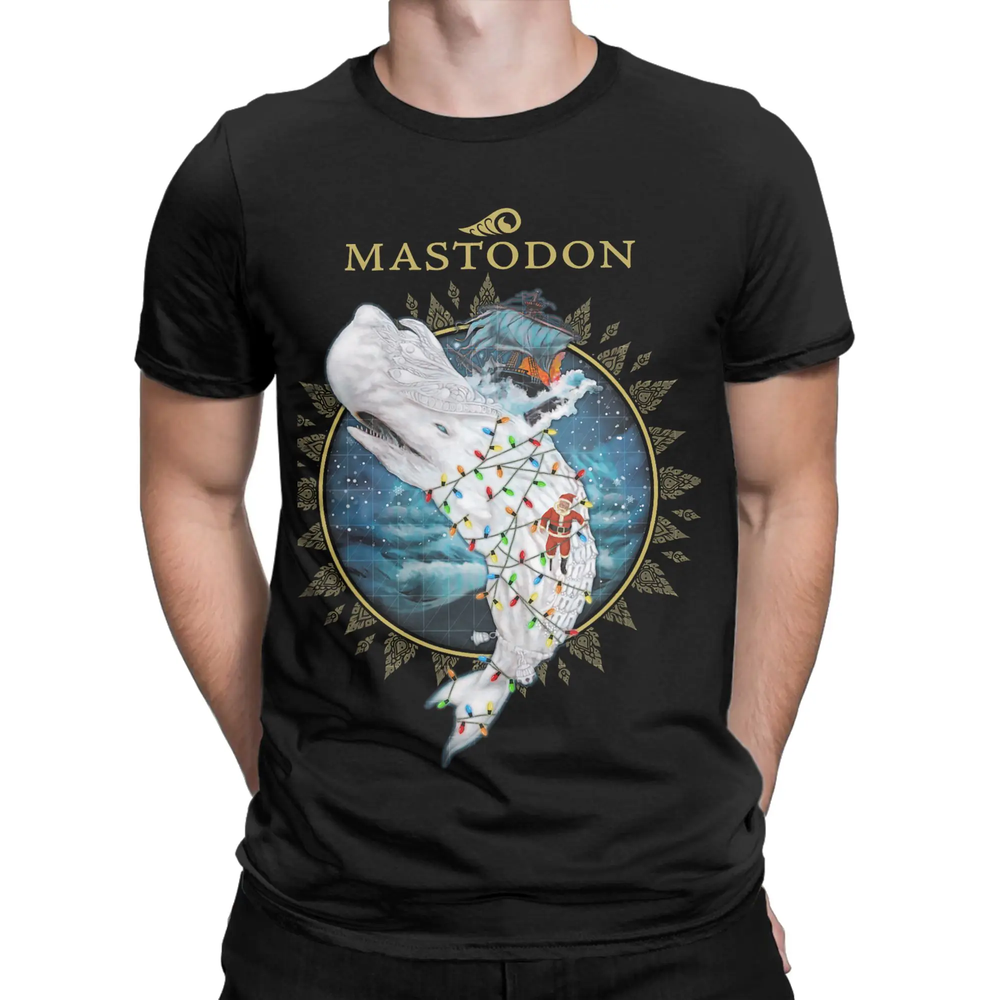 Mastodon Leviathan Holiday T Shirt Men Cotton Funny T-Shirt O Neck  Tee Shirt Short Sleeve Clothing Plus Size