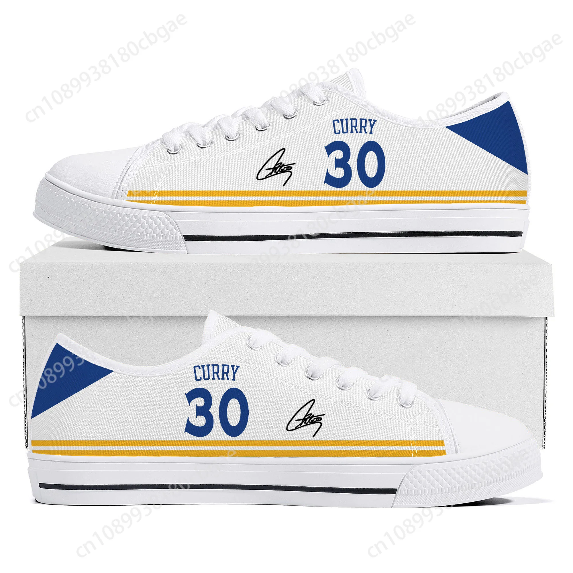 Golden basketball Low Top Sneakers Mens Womens Teenager High Quality chef Stephen Curry NO 30 Canvas Sneaker Shoes Custom Shoe