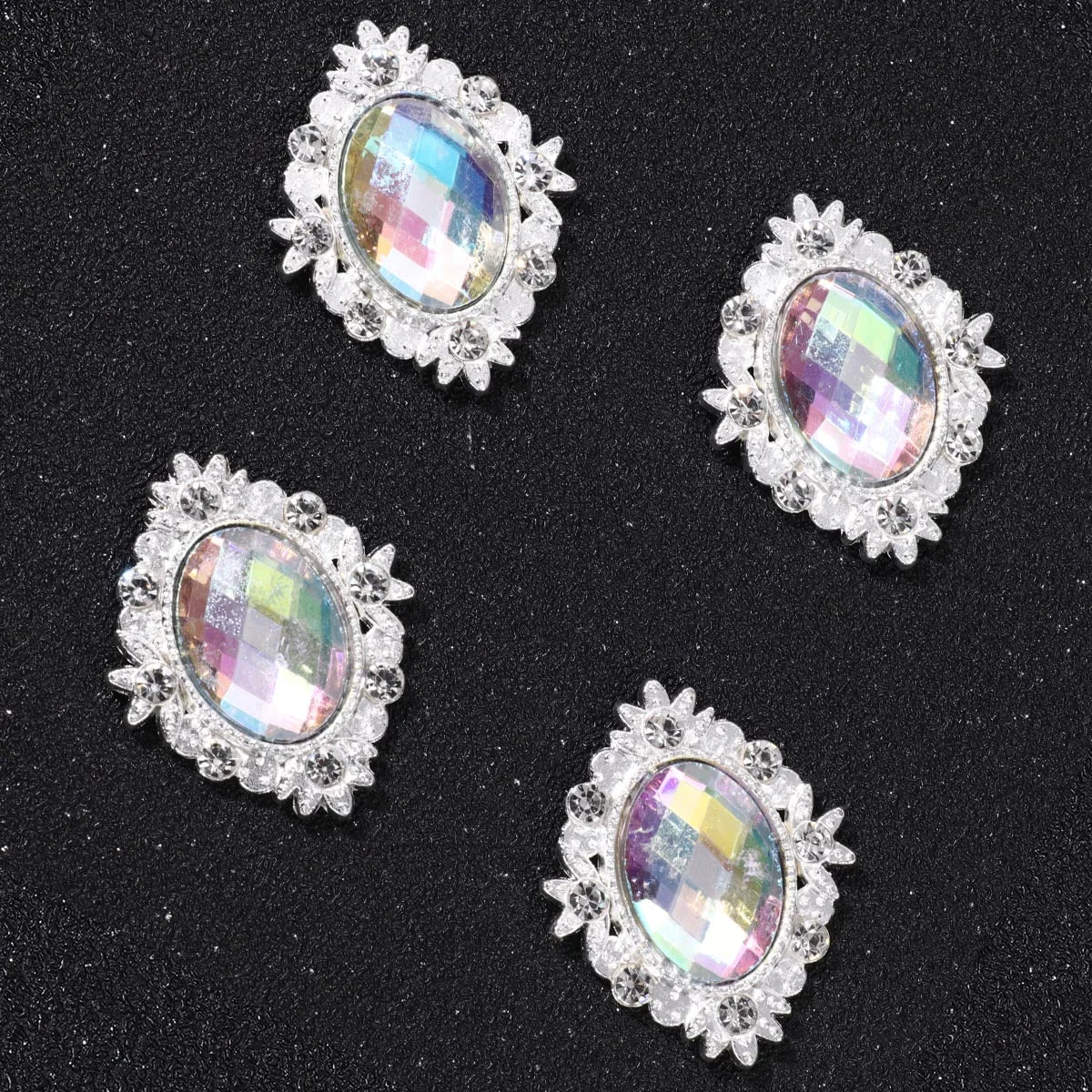 

10pcs Alloy Shoe Decoration Pearl Rhinestone Clip Buckle For Women Diy Attachable Shoe Embellishment Craft Accessory