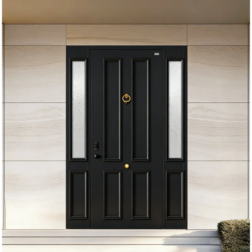 Anti-Theft Exterior Weatherproof Aluminum Alloy Casting Door for Pivot Door and Main Gate with Anodized FinishCustomizable