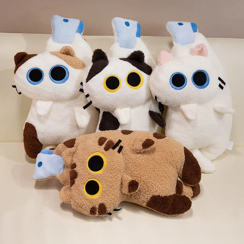 

Мультяшный кот, плюшевые игрушки, кукла с тремя цветами, подушка для сна, подушка для изголовья дивана, подарок на день рождения для детей, друзей