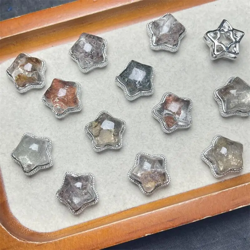 

5 шт., подвеска в виде натуральной садовой кварцевой звезды, 16 мм