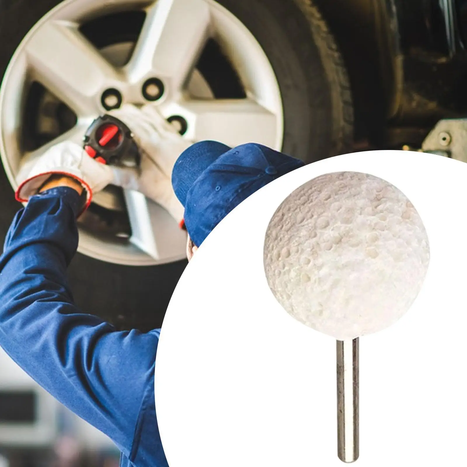 

Car Tire Grinding Ball Head, Compact Tire Patch Polishing Tire Repair Tool, Grinding Wheel for Motorcycle Truck