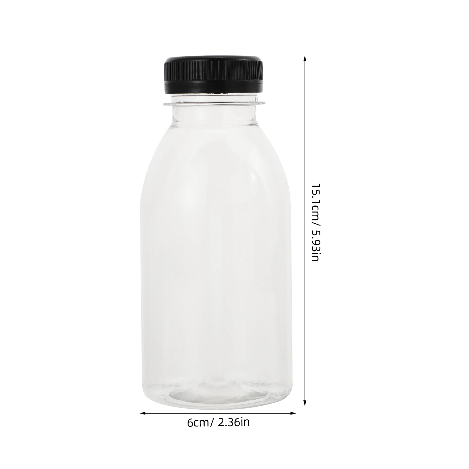 

Beverage Dispensing Bottles Clear Empty Juice Storage Simple Milk Drink Containers Sturdy Durable Material Home Cafe Use
