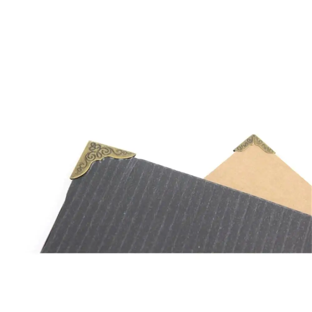 100 قطعة 15 مللي متر زاوية واقية للكتاب والبطاقات ، زاوية صور ذاتية الصنع ، ملصق معدني KT Board Protector