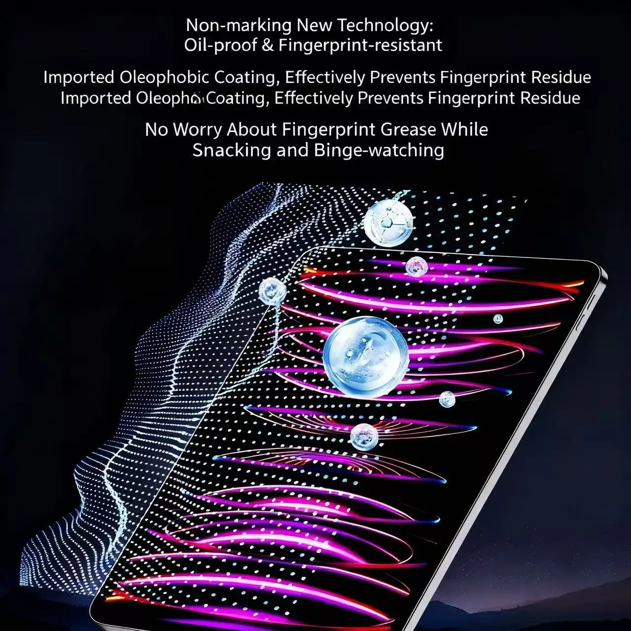 Protetor de tela de vidro temperado de alta definição de 2 unidades compatível com iPad Pro de 12,9 polegadas