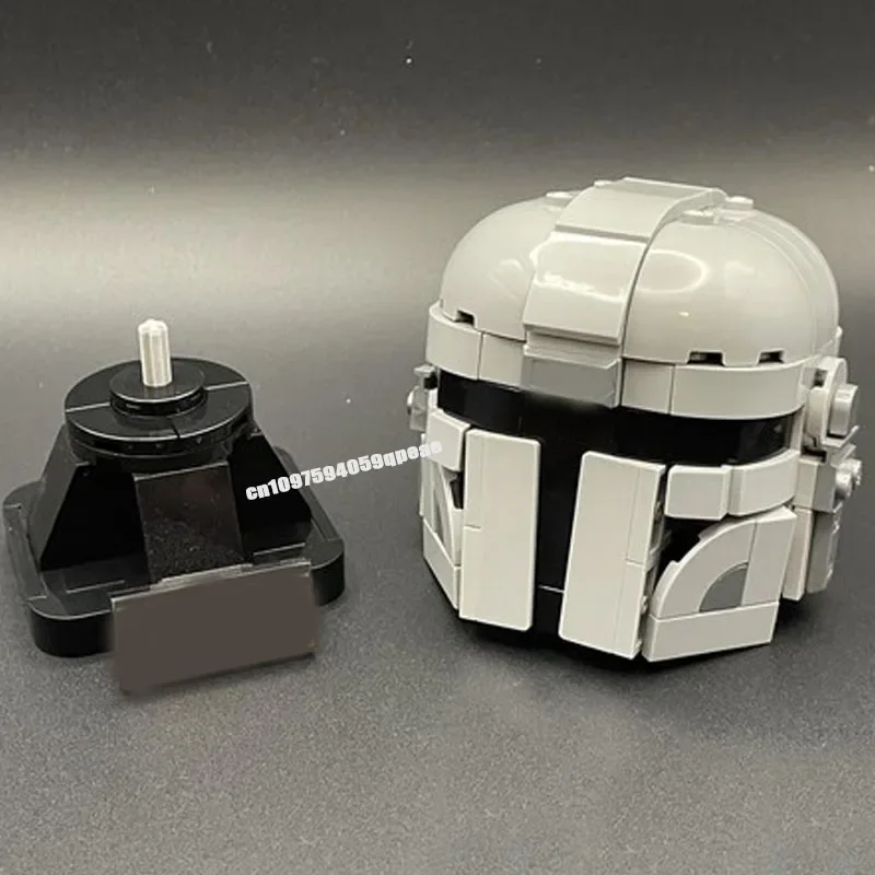 Nieuwe Beroemde Star Battle Movie Series Moc Mandalorian Helm Model Aangepaste Puzzel Diy Creatieve Ideeën Kinderen Speelgoed Verjaardagscadeautjes