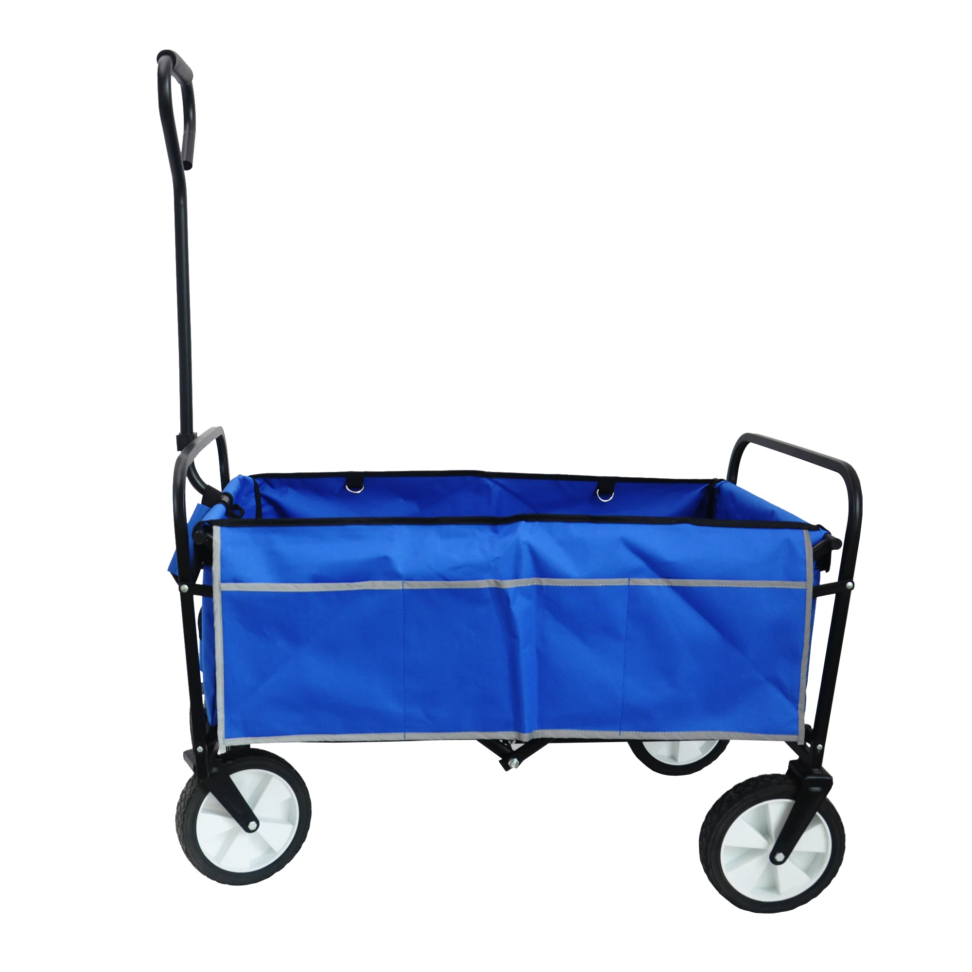 

Kitchen storage merchandise Folding Wagon Garden Shopping Beach Cart Blue