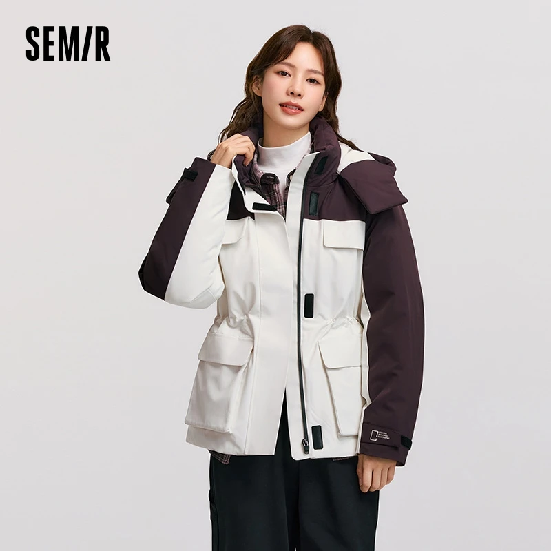 

Semir Down Jacket Women Three-Resistant Winter 2024 New Goose Down Clothing Warm Windproof Outerwear Jacket