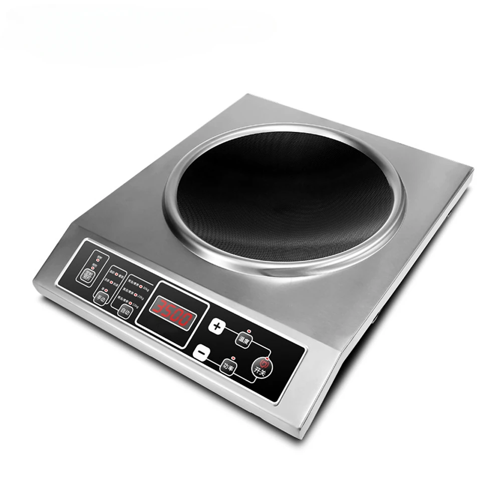 Household Induction Cooker Electric Stove 3500W Electromagnetic Oven Button Control Heating Plate Waterproof Cooking Machine