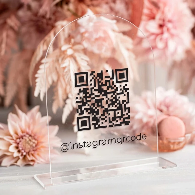 Personal isiertes QR-Code-Zeichen, Instagram-QR-Code-Zeichen, nur für Ins-Code-Zeichen, QR-Code-Social-Media-Zeichen, QR-Code mit festem Design