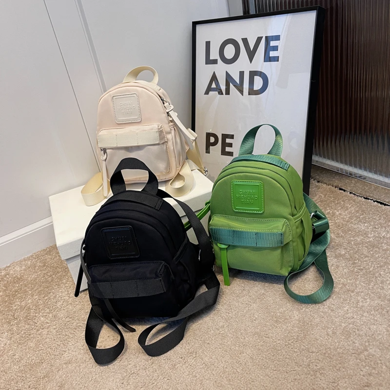 Mini mochila escolar Kawaii para mujer, bolsa de hombro verde, bolsa de viaje, bolso de Crossfit, monedero coreano, 2022