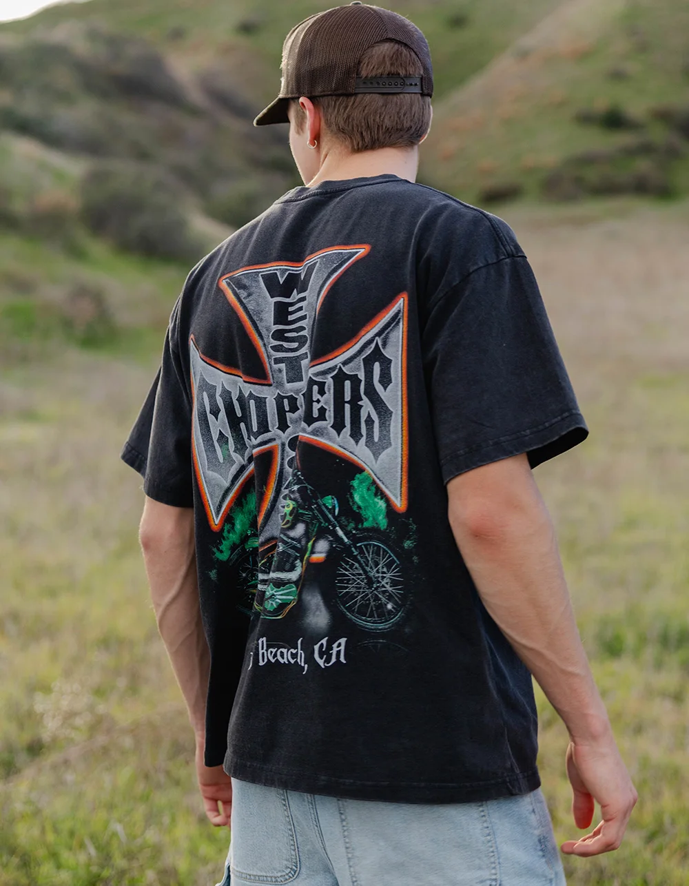 2026 WEST COAST CHOPPERS Orange Hue Mens Boxy Tee High-end Luxury Unisex Style Both of Men and Women