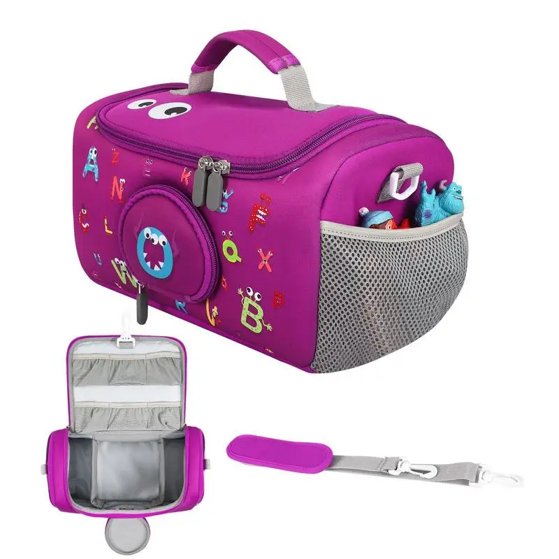 Housse Toniebox Housse De Transport Pour Toniebox Et Figurines – Nylon, Poignée + Bandoulière, 29x17cm, Rose, Rouge, Gris, Violet
