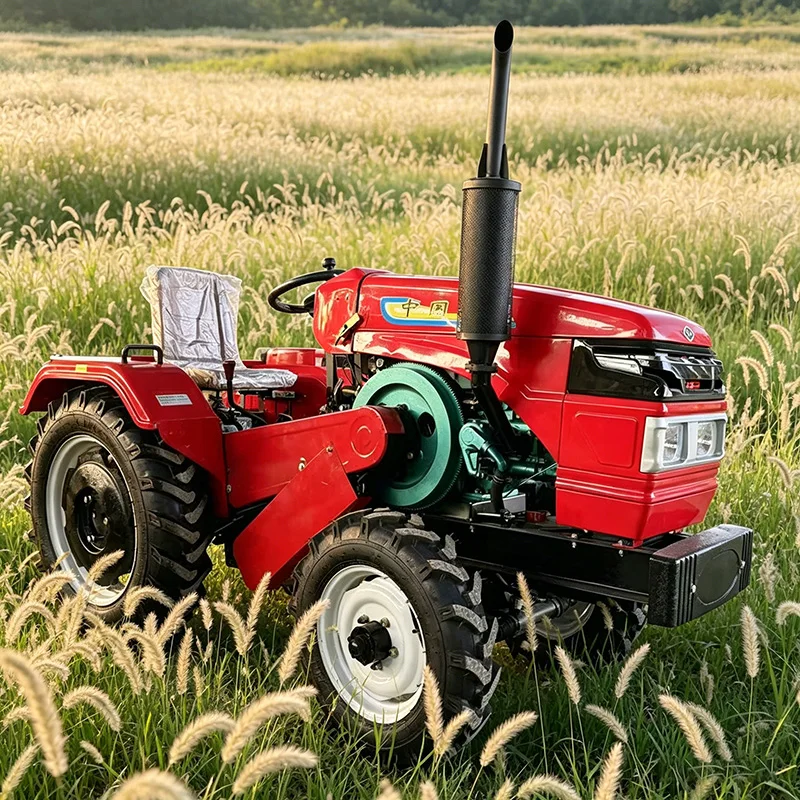 

Customized Fast Working Wheel Type Rotary Tiller & Four Wheel Tractor for Small Plowing Machine