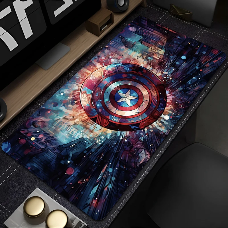 Mouse Pad Extended M-marvel Gaming Mousepad Dengan Tepi Jahitan Alas Meja Anti Selip Alas Keyboard Komputer Lembut Untuk Laptop