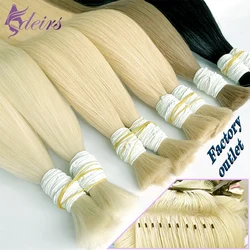 ADEIRS High Quality Bulk Hair Extensions Human Hair 100% Real Natural Hair Black Brown Blonde 613 Color 16-24inch for salon