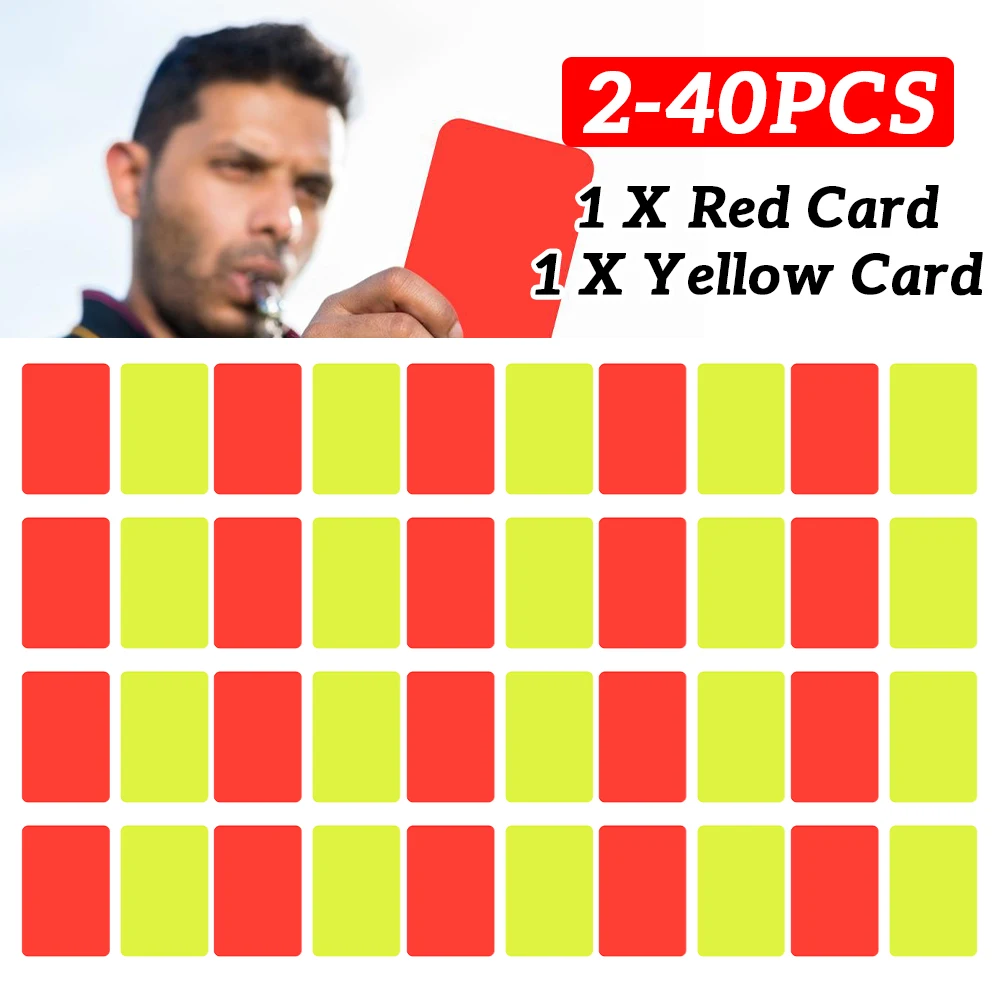 Hot Sale Red Card Skillful Manufacture Soccer Referee Tool Red Yellow Cards for Football Match Training 3.2x4.3 inch