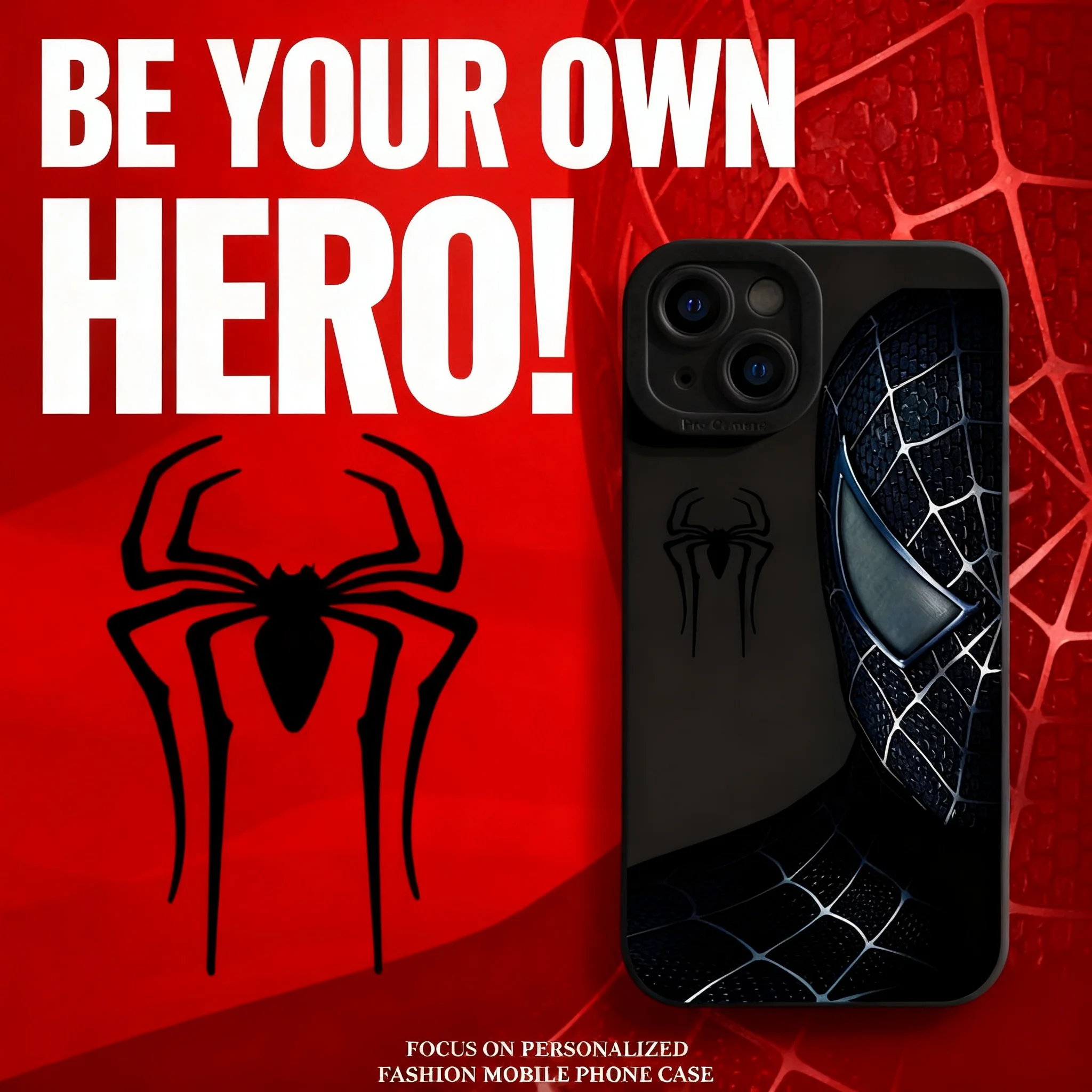 

Модный брендовый силиконовый чехол Marvel Spider-Man для iPhone 15 Pro, iPhone 14 Pro Max, iPhone 13, iPhone 12, iPhone 11, черный