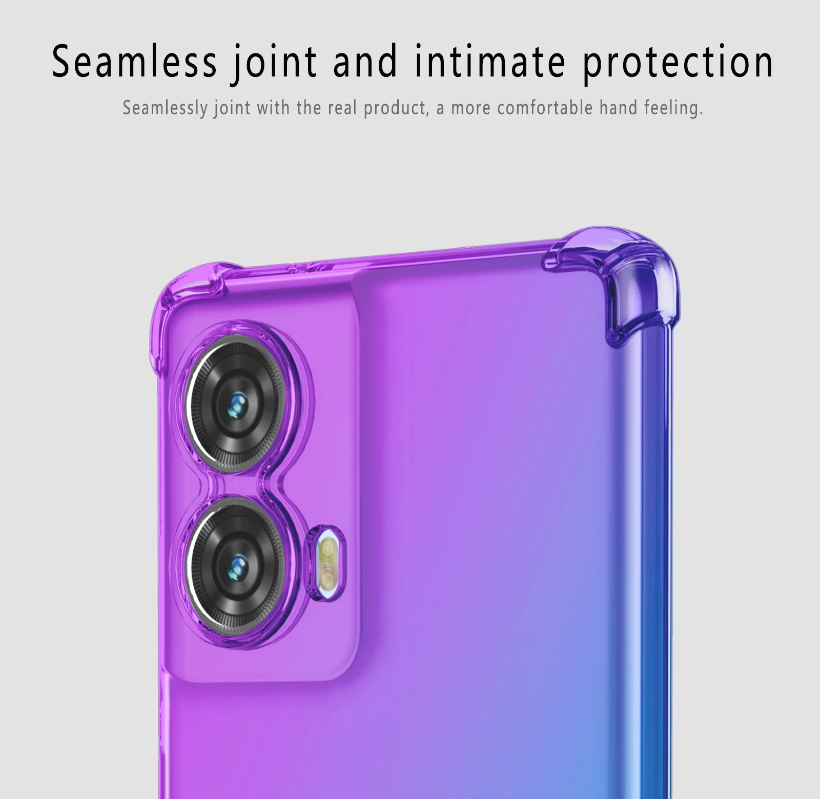 Shockproof Gradient Silicone TPU Case For Motorola Moto G35 G55 G85 G04S G24 Power E14 5G Protective Cover Fundas Coque Capa